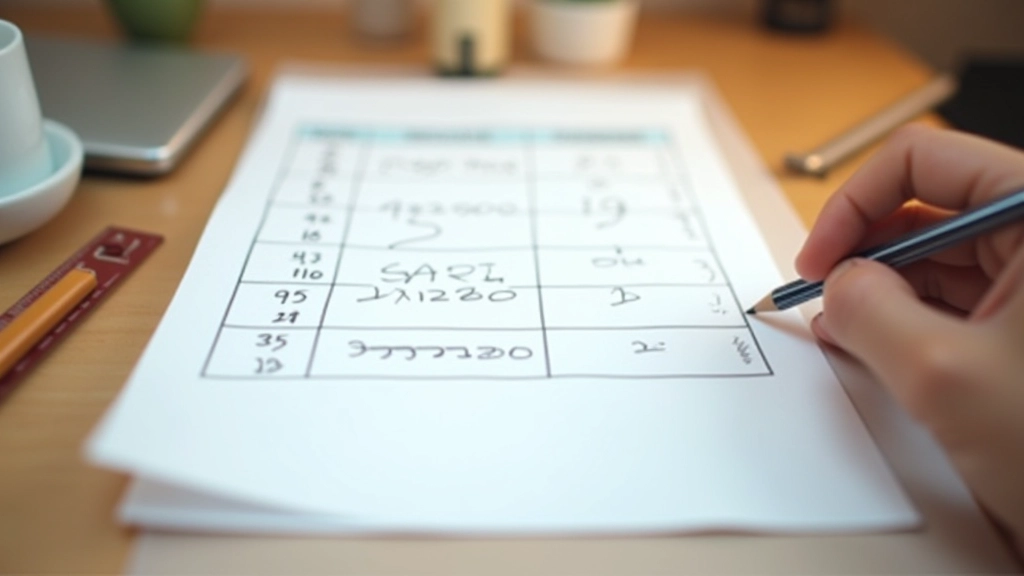 Graphique tracé à la main montrant l'évolution mensuelle de la consommation d'eau sur douze mois